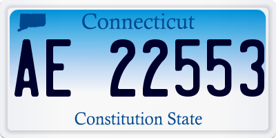 CT license plate AE22553