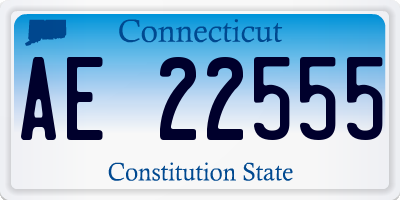 CT license plate AE22555