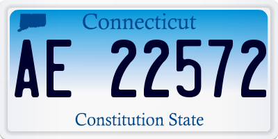 CT license plate AE22572