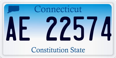 CT license plate AE22574