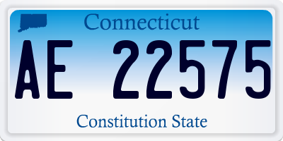 CT license plate AE22575