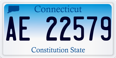 CT license plate AE22579