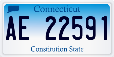 CT license plate AE22591