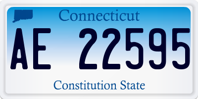 CT license plate AE22595
