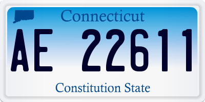 CT license plate AE22611