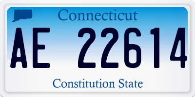 CT license plate AE22614