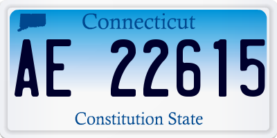 CT license plate AE22615