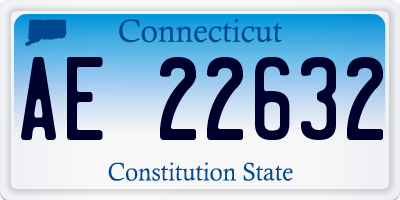 CT license plate AE22632