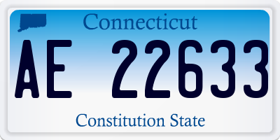 CT license plate AE22633