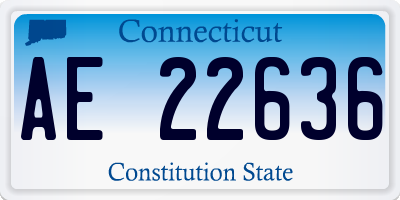 CT license plate AE22636