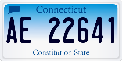 CT license plate AE22641