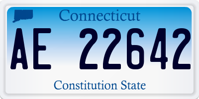 CT license plate AE22642