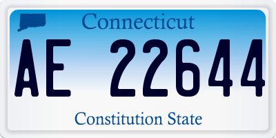 CT license plate AE22644