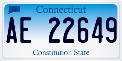 CT license plate AE22649