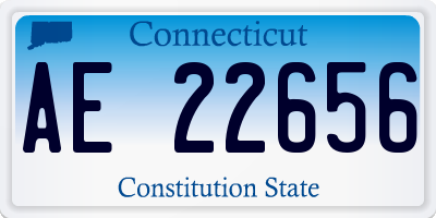 CT license plate AE22656