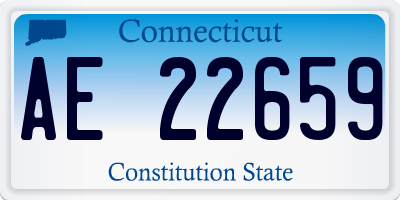 CT license plate AE22659