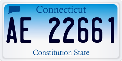 CT license plate AE22661
