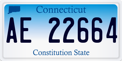 CT license plate AE22664