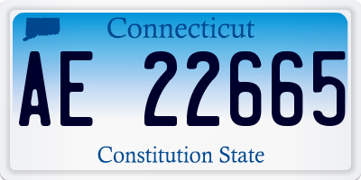 CT license plate AE22665
