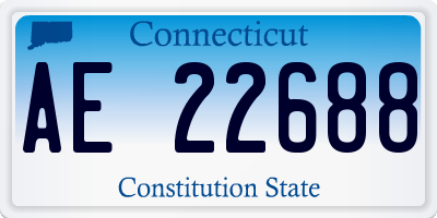 CT license plate AE22688