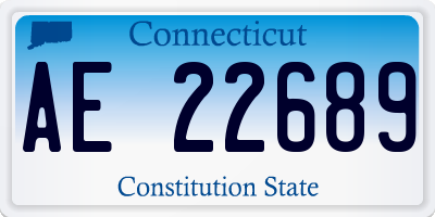 CT license plate AE22689