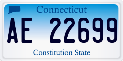 CT license plate AE22699