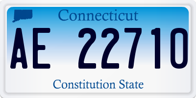 CT license plate AE22710
