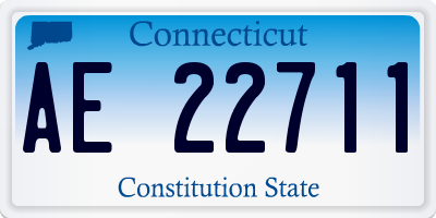 CT license plate AE22711