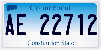 CT license plate AE22712