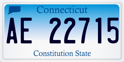 CT license plate AE22715