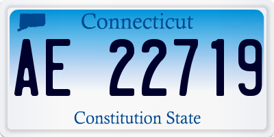 CT license plate AE22719