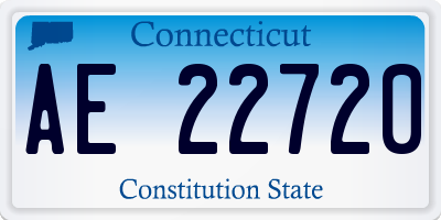 CT license plate AE22720