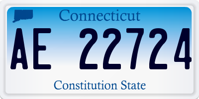 CT license plate AE22724