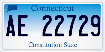 CT license plate AE22729