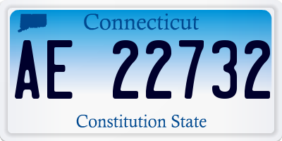 CT license plate AE22732