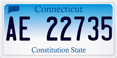 CT license plate AE22735