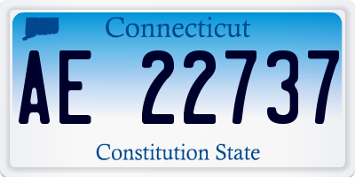 CT license plate AE22737