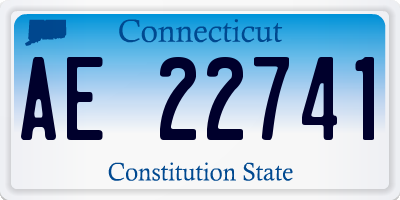 CT license plate AE22741