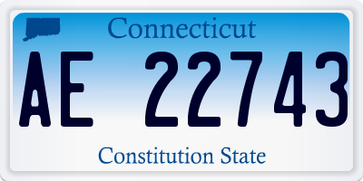 CT license plate AE22743