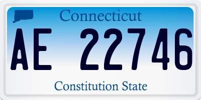 CT license plate AE22746