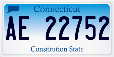 CT license plate AE22752
