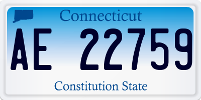 CT license plate AE22759