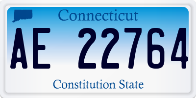 CT license plate AE22764