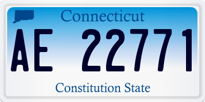 CT license plate AE22771