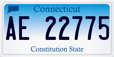 CT license plate AE22775