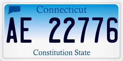 CT license plate AE22776