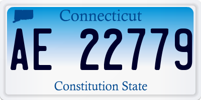 CT license plate AE22779