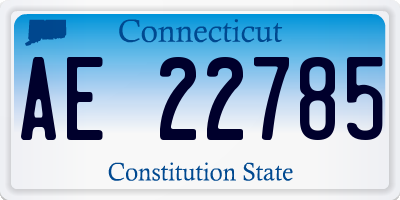 CT license plate AE22785