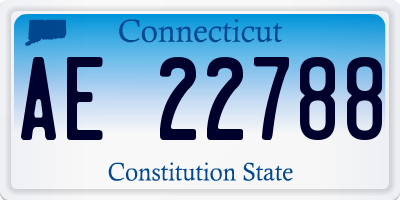 CT license plate AE22788