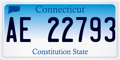 CT license plate AE22793